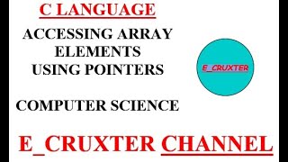 26. ARRAY POINTERS