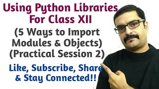 importing user defined module in Python | importing objects from module | how to import modules