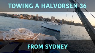 Towing a Halvorsen 36 from Sydney