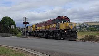 TasRail 2009 2054 #55 train crossing Glenwood Road