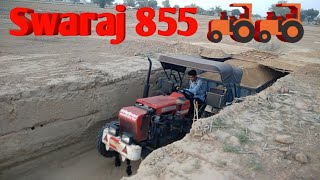Swaraj 855 FE Tractor VS Full load Mud soil In Haryana