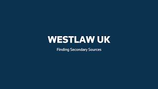 Westlaw Certification - Basic Part 3 (Secondary Sources)