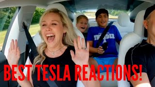 BEST TESLA MODEL 3 PERFORMANCE REACTIONS COMPILATION | Acceleration \u0026 Launch | Volume 2