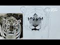 🎨호랑이 쉽게 그리는 방법 호랑이기초 호랑이수채화 easy drawing tiger