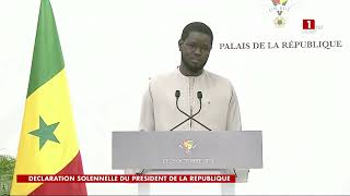 DÉCLARATION SOLENNELLE DU PRÉSIDENT BASSIROU DIOMAYE FAYE EN WOLOF