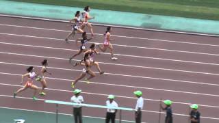 2015年　日本インカレ　女子100m準決勝1組