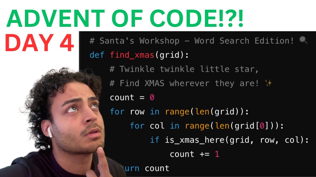 Walkthrough Advent Of Code 2024 Day 4 Youtube