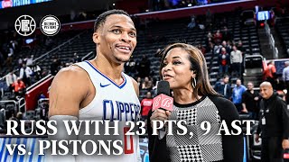 Russell Westbrook 23 PTS, 9 AST vs. Pistons Highlights | LA Clippers