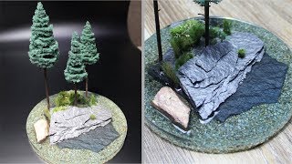 How to make pine trees diorama l Resin Art l DIY