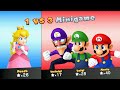 Mario Party 10 - Mario vs Luigi vs Peach vs Waluigi - Haunted Trail