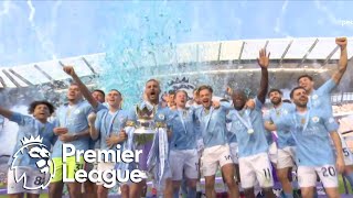 Manchester City lift Premier League trophy as 2023-24 champions (FULL CEREMONY) | NBC Sports