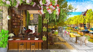 Summertime day at the Street Coffee Shop Ambience with Relaxing Jazz Bossa Nova Music