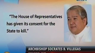 UB: CBCP, dismayado sa Kamara sa pagpasa ng Death Penalty Bill