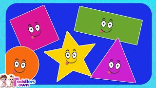 Shapes Song | Learn Shapes | Nursery Rhymes From Pre School | Toddlers Town