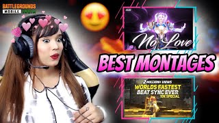 GIRL GAMER REACTING TO BEST BEAT-SYNC BGMI/PUBG MONTAGES