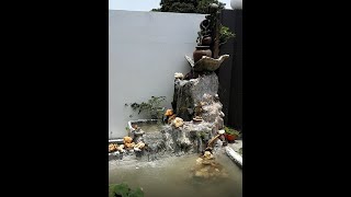 最省钱环保庭院山水造景 DIY the most save cost Courtyard Waterfall landscaping