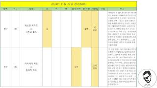 11월27일 아침 농구 2경기를 털어보아요!!! NBA : 워싱턴vs시카고, 마이애미vs밀워키..