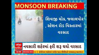 Navsari Rain । નવસારી શહેર સહીત ગ્રામ્ય વિસ્તારમાં વરસ્યો વરસાદ