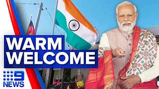 India's PM to be greeted by Australia's Indian community in stadium celebration | 9 News Australia