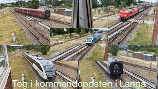 Tog i kommandoposten i Langå | trains in the command post in Langaa (The One And Only + Godstoget!!)