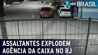 Assaltantes explodem agência da Caixa no RJ | SBT Brasil (05/04/23)
