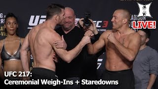 UFC 217: Bisping / St-Pierre + Garbrandt / Dillashaw + Jedrzejczyk / Namajunas Ceremonial Weigh-ins