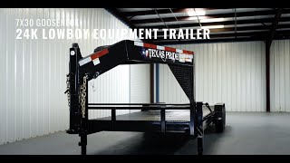 24k Gooseneck Lowboy Equipment Trailer