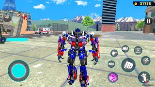 Optimus Prime Multiple Transformation Jet Robot Car Game 2020 - Android Gameplay