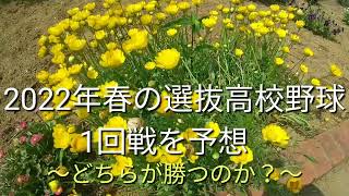 ねむをんの未来予想　2022年春の選抜高校野球1回戦を独自予想