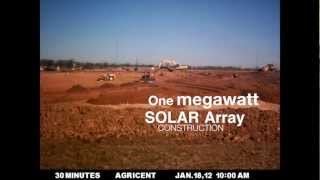 Agricenter International \u0026 Lightwave Solar one megawatt solar array construction time lapse.