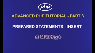 ADVANCED PHP TUTORIAL PART 3 |PREPARED STATEMENTS - INSERT|#phptutorial #phptutorialforbeginners