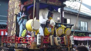 川越まつり2012 通町の山車と稲荷、連雀町会所前で挨拶