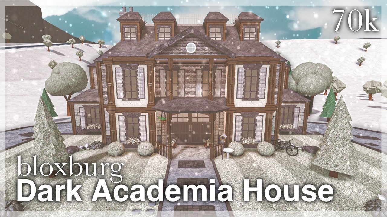 Bloxburg - Dark Academia House Speedbuild (exterior) - YouTube