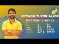 Python Pattern Programs - Printing Stars '*' in Right Angle Triangle Shape | Star Pattern - In Hindi