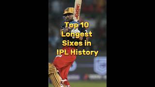 Top 10 longest sixes in IPL History | #shorts #top10worldfactstv #ipl #cricket