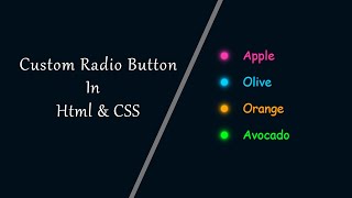 Shine Bright with Glowing Radio Buttons - Custom Radio Buttons for Unique Style in HTML CSS