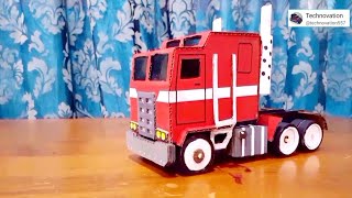 How to make a toy truck (Kenworth K100) - Easy Cardboard truck