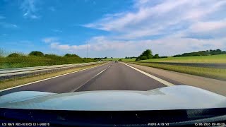 Timelapse 13 hours driving from Bonn Germany to Stockholm Sweden with Synthwave music mix Mazda MX5