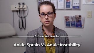 Is an ankle sprain and ankle instability the same? with Sara Galli, MD