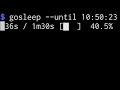 gosleep, sleep human-readable duration/time with progress bar