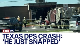 Texas DPS crash suspect's relative speaks out after 1 person dies: 'He just snapped'