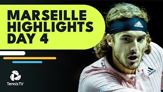 Tsitsipas Takes On Gaston; Auger-Aliassime, Tsonga \u0026 Pouille In Action | Marseille 2022 Highlights