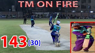 143 RUNS NEED 30 BALLS || TM ON FIRE || TAMOUR MIRZA || KHURAM || USAMA ALI ||