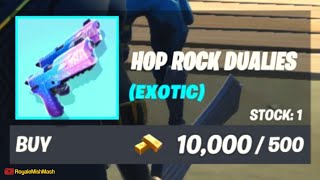 Fortnite NEW EXOTIC WEAPON " Hop Rock Dualies" Location! How to get Hop Rock Dualies in fortnite!