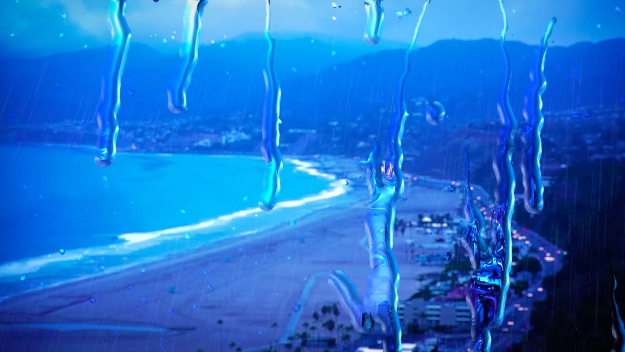 Rain With Ocean Waves 10 Hours Sleep Study Focus With Rainstorm