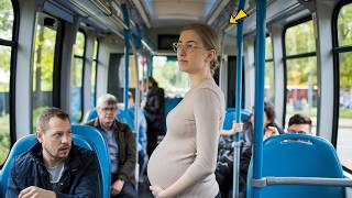 Man Gives Up Last Seat On Bus For Pregnant Woman, Stunned When She Turns Around