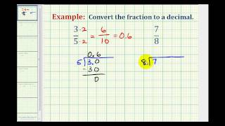 Ex 1: Convert a Fraction to a Decimal (terminating)