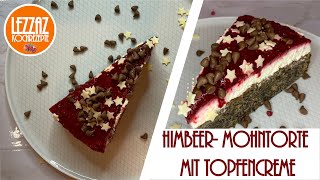 Die leckerste Himbeer-Mohn Torte - luftig und fruchtig | LEZZAZ Kochrezepte