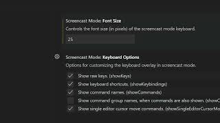 How to Toggle Screencast Mode in VSCode IDE