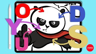 How To Draw KUNG FU PANDA using ABCs!